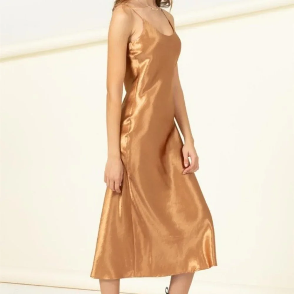 Touch Me Gently Cami Midi Dress (Brown Sugar) - Picture 10 of 10